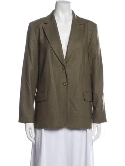 Pre-owned Pendleton Virgin Wool Tweed Pattern Blazer In Green