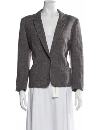 Pre-owned Pendleton Virgin Wool Tweed Pattern Blazer In Grey