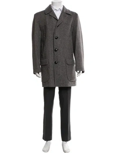 Pre-owned Pendleton Virgin Wool Tweed Pattern Coat In Gray