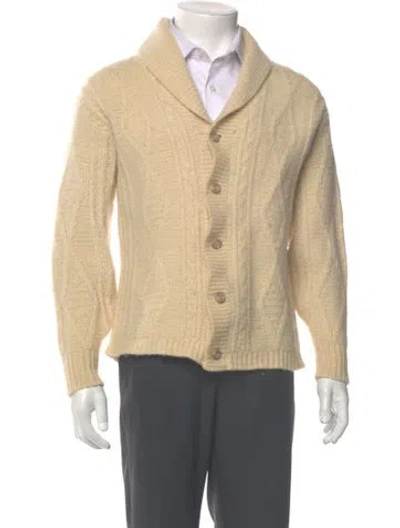 Pre-owned Pendleton Virgin Wool V-neck Cardigan In Neutral
