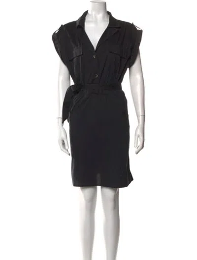 Pre-owned Pendleton V-neck Knee-length Dress In Blue