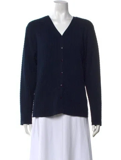 Pre-owned Pendleton V-neck Sweater In Blue