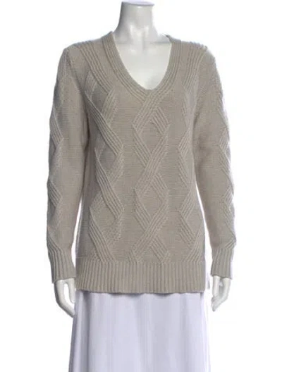 Pre-owned Pendleton V-neck Sweater In Gray