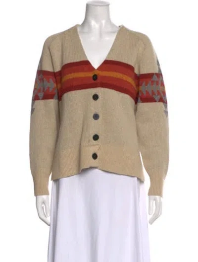 Pre-owned Pendleton V-neck Sweater In Neutral