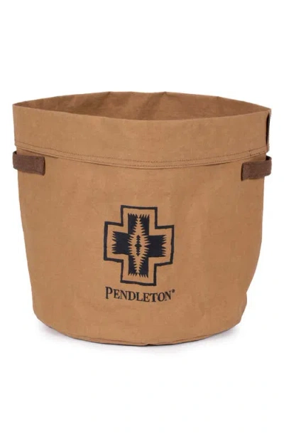 Pendleton Washable Paper Pet Toy Bucket In Brown