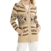 Pendleton Westerly Front Zip Long Wool Cardigan In Multi
