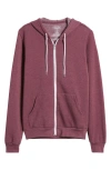 Pendleton Western Rope Graphic Zip Front Cotton Blend Hoodie In Maroon Heather