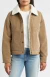 Pendleton Wind River Corduroy Trucker Jacket With Removable Fleece Collar In Brown