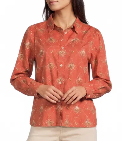 Pendleton Winona Puff Sleeve Shirt In Red