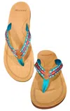 Pendleton Women's Carico Lake Thong Sandal In Turquoise In Multi