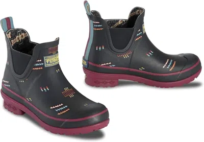 Pendleton Women's Heritage Geo Toss Chelsea Rain Boots In Black