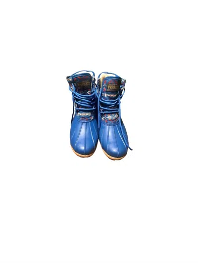 Pendleton Women's Heritage Tucson Print Duck Short Fashion Boots In Navy In Blue