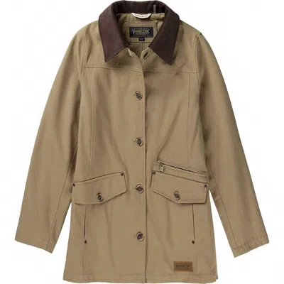 Pendleton Women's Judith Corduroy Collar Field Coat In Old Oak In Brown