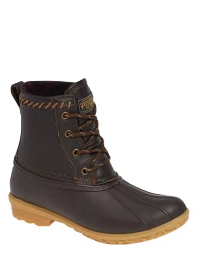 Pendleton Women's Leather Upper Short Duck Boot In Brown