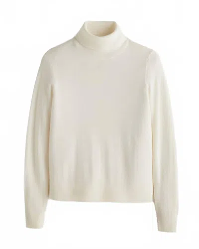 Pendleton Women's Merino Turtleneck Top In Ivory In Neutral