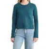 Pendleton Women's Shetland Crewneck Sweater In Deep Teal In Blue