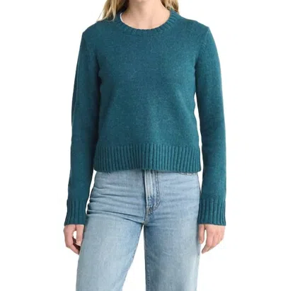 Pendleton Women's Shetland Crewneck Sweater In Deep Teal In Blue