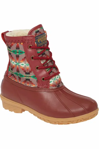 Pendleton Women's Tucson Duck Boot In Scarlet In Multi