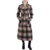 Pendleton Womens Double Breasted Long Wool Coat In Multi