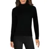 Pendleton Womens Ribbed Trim Merino Wool Mock Turtleneck Sweater