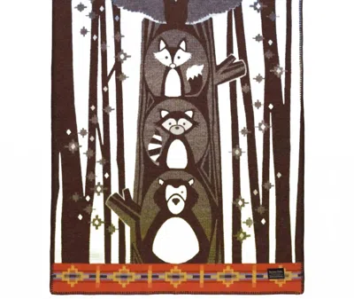 Pendleton Woodland Neighbors Crib Blanket In Brown