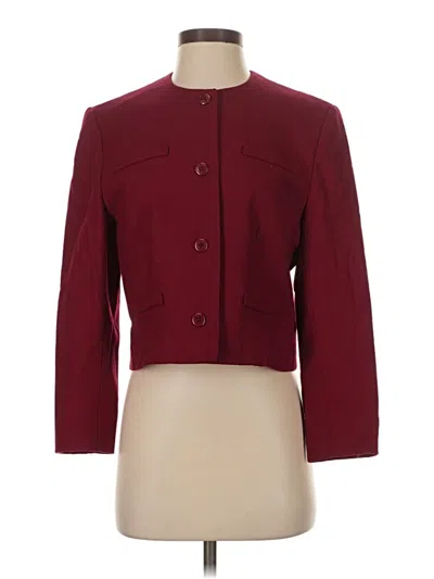 Pre-owned Pendleton Wool Blazer Jacket In Burgundy