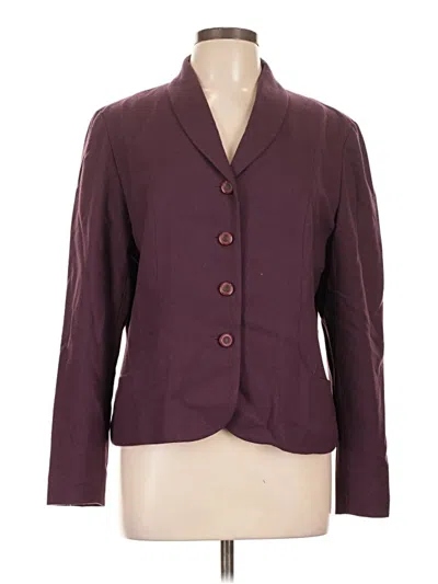 Pre-owned Pendleton Wool Blazer Jacket In Burgundy