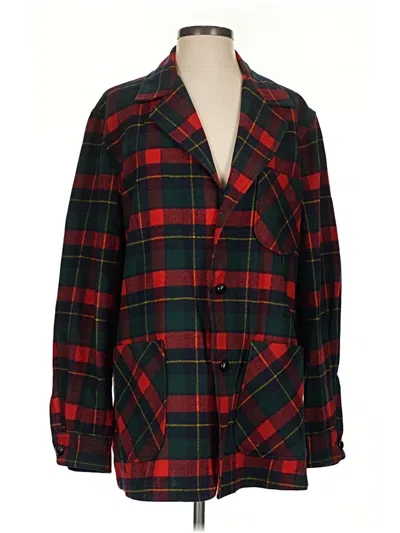 Pre-owned Pendleton Wool Blazer Jacket In Red