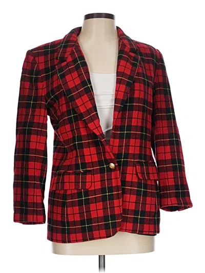 Pre-owned Pendleton Wool Blazer Jacket In Red