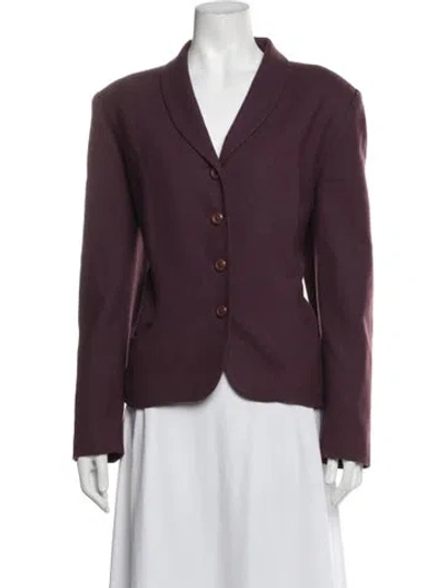 Pre-owned Pendleton Wool Blazer In Purple