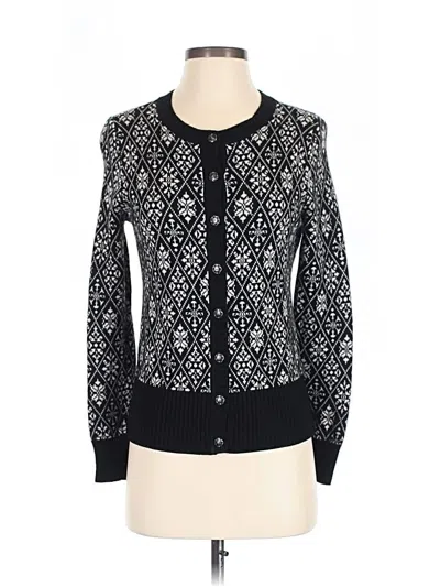 Pre-owned Pendleton Wool Cardigan Sweater In Black