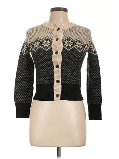 Pre-owned Pendleton Wool Cardigan Sweater In Black
