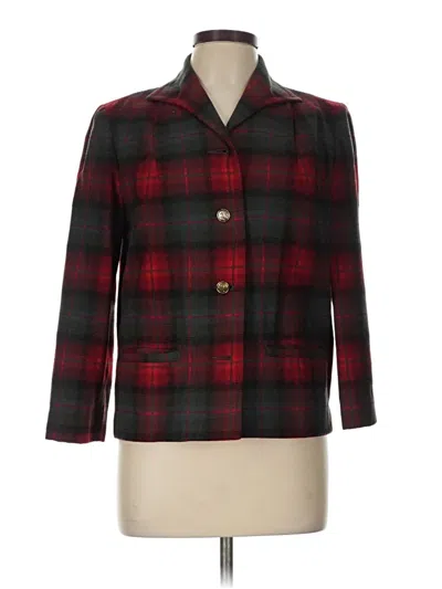 Pre-owned Pendleton Wool Cardigan Sweater In Red
