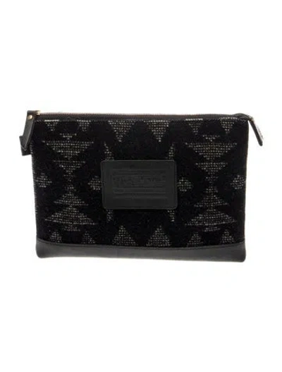 Pre-owned Pendleton Wool Clutch In Black