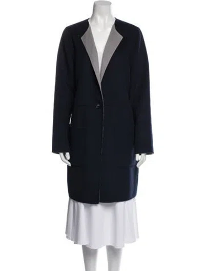 Pre-owned Pendleton Wool Coat In Blue