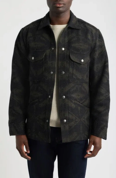 Pendleton Wool Field Jacket In Mirror Lake Olive