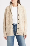 Pendleton Wool Fisherman Cardigan In Neutral