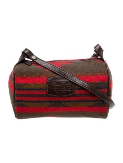 Pre-owned Pendleton Wool Messenger Bag In Brown