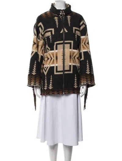 Pre-owned Pendleton Wool Patterned Jacket In Neutrals