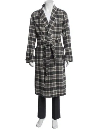 Pre-owned Pendleton Wool Plaid Print Robe In Multicolor