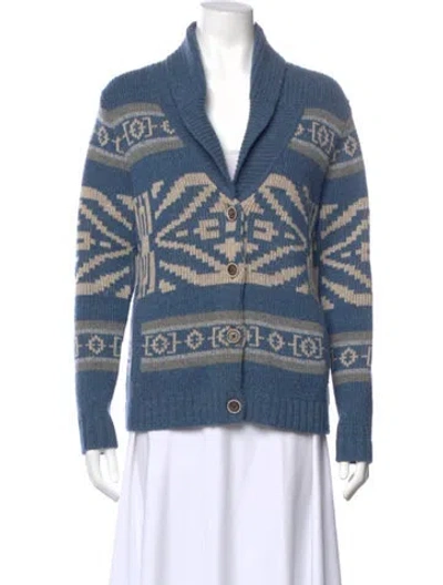 Pre-owned Pendleton Wool Printed Sweater In Blue