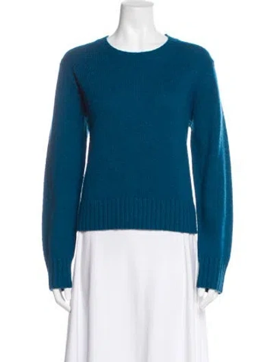 Pre-owned Pendleton Wool Scoop Neck Sweater In Blue