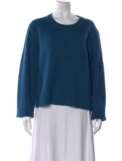 Pre-owned Pendleton Wool Scoop Neck Sweater In Blue
