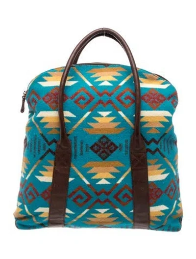 Pre-owned Pendleton Wool Shoulder Bag In Blue