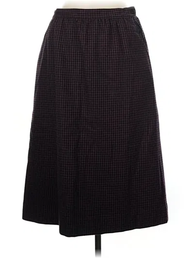 Pre-owned Pendleton Wool Skirt In Burgundy