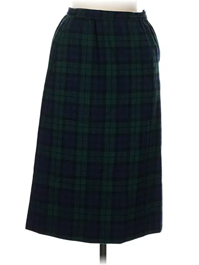 Pre-owned Pendleton Wool Skirt In Green