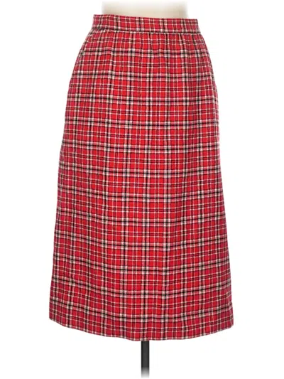 Pre-owned Pendleton Wool Skirt In Red