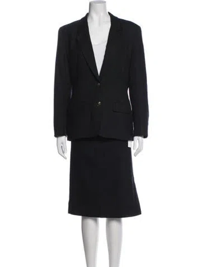 Pre-owned Pendleton Wool Skirt Suit In Black
