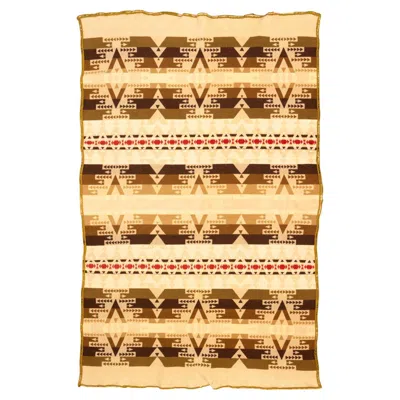 Pre-owned Pendleton Wool Trade Blanket In Orange