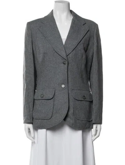 Pre-owned Pendleton Wool Tweed Pattern Blazer In Grey
